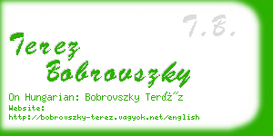 terez bobrovszky business card